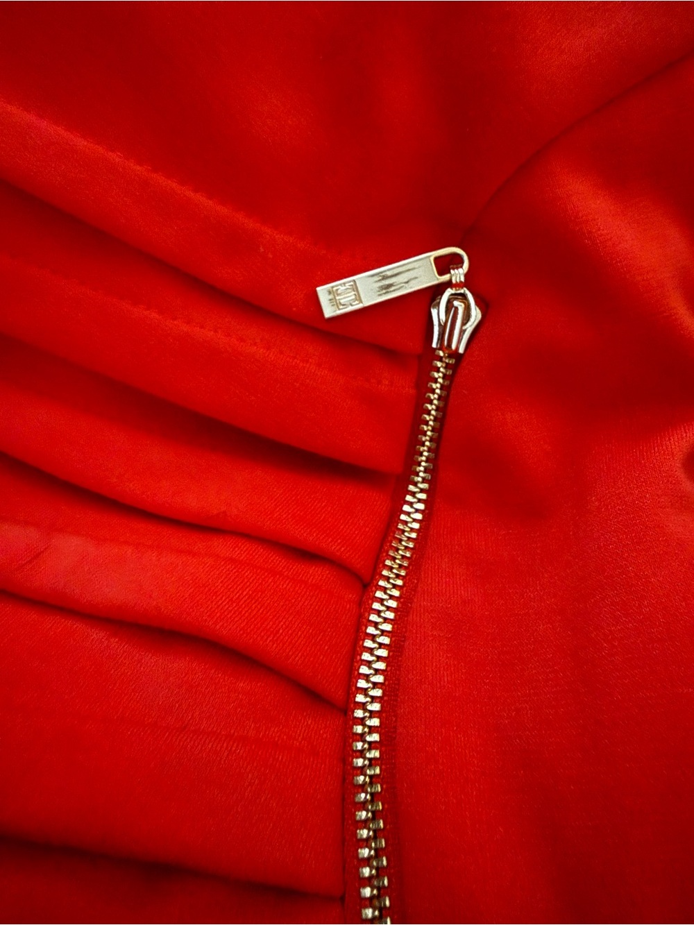 Ivanka Trump Size 8 Orange Sheath Dress Ruched Zip Detail Dopamine Dressing - Picture 6 of 6